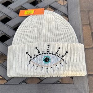 Kurt Geiger evil eye beanie
New with tags